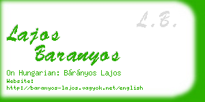 lajos baranyos business card